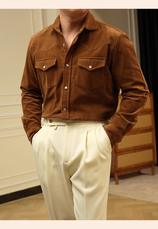 Camisa Casual de Negocios para Hombre en Algodón Puro con Tejido Texturizado - Image 14