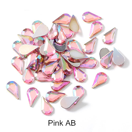 Parches de Diamantes para Uñas - Gotas de Agua Acrílicas con Base Plana - Image 13