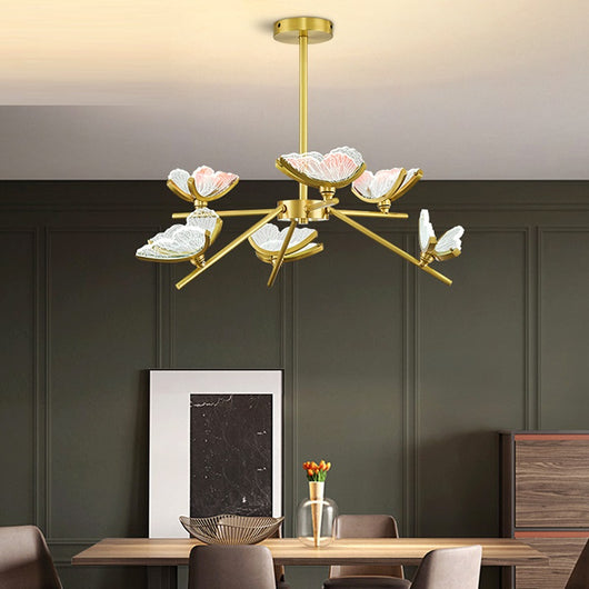 Lámpara de Araña en Cobre Macizo: Elegancia Minimalista para tu Hogar - Image 3