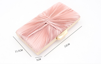 Bolso de Noche Elegante con Pliegues y Asa de Cadena - Image 6