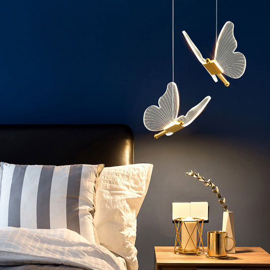 Lámpara Colgante Mariposa Minimalista para Mesita de Noche