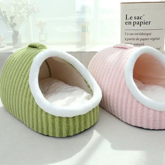 Cama Térmica 3D para Perros y Gatos - Nido Acogedor con Espuma Removible para Invierno