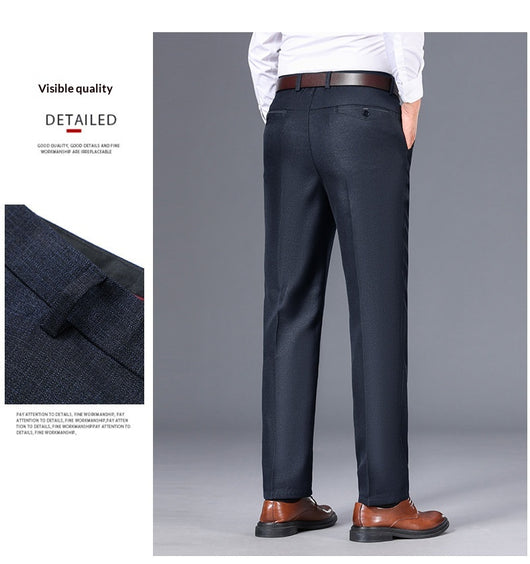 Pantalones de Vestir Rectos para Hombre - Elegancia Casual Otoño Invierno - Image 14