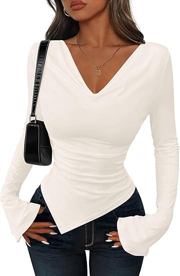 Blusa Asimétrica de Cuello Alto para Mujer - Diseño Sexy y Reductor - Image 13