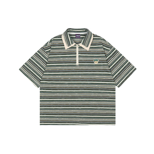 Polo Rayado con Solapa y Manga Corta - Image 4