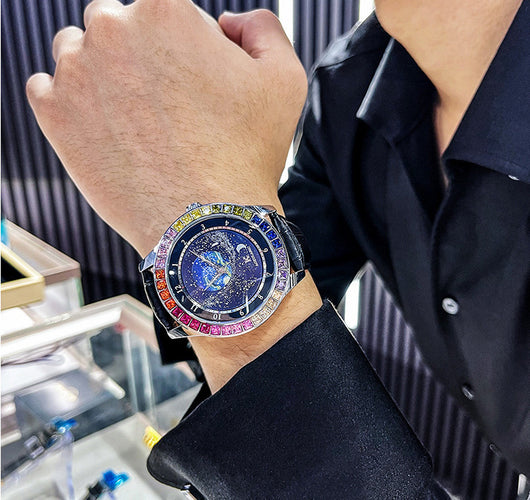 Reloj Mecánico Automático Hombre Cielo Estrellado con Cristales Luminosos Resistente al Agua - Image 3