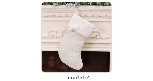 Calcetines de Lana Tejidos a Rayas para Navidad - Image 10