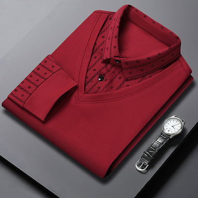 Suéter Falsa Doble Capa para Hombre - Prenda Base Versátil - Image 11