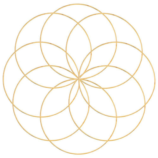 Atrapasueños Dorado con Carillón de Viento - Decoración Floral de Hierro Forjado