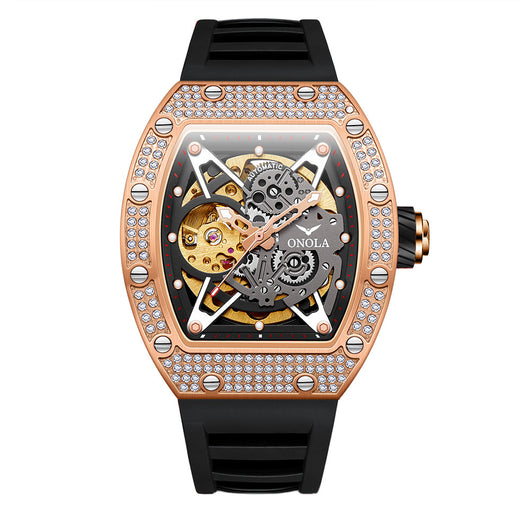 Reloj Automático Mecánico para Hombre con Cristales Engastados - Image 4