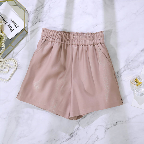 Shorts Holgados de Cintura Alta y Pierna Ancha
