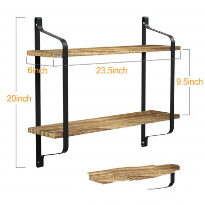 Repisa de Cocina en Madera Maciza con Soporte de Hierro Forjado - Image 10