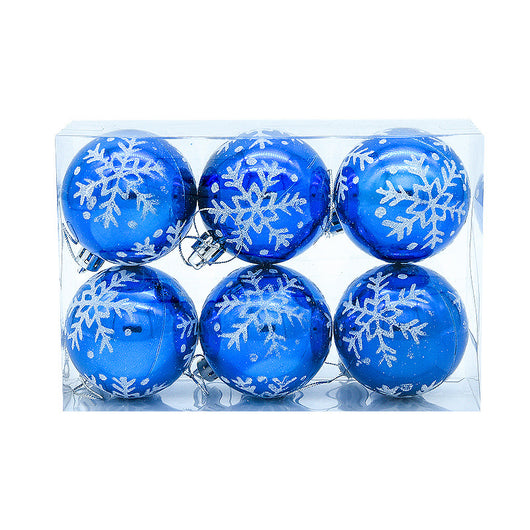 Adorno Navideño Árbol con Bolas Decorativas Pintadas de Copos de Nieve - Image 10