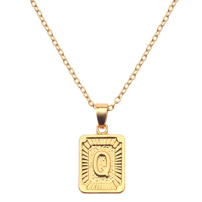 Collar con Dije de Letra del Alfabeto Inglés - Image 74
