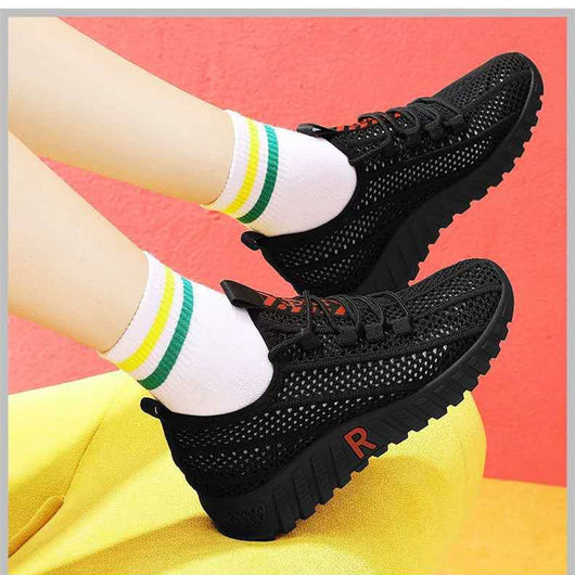 Zapatillas Deportivas Blancas para Mujer con Malla Transpirable y Plataforma - Image 2
