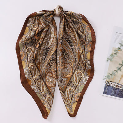 Pañuelo de Seda Estampado - Accesorio de Moda Versátil - Image 11