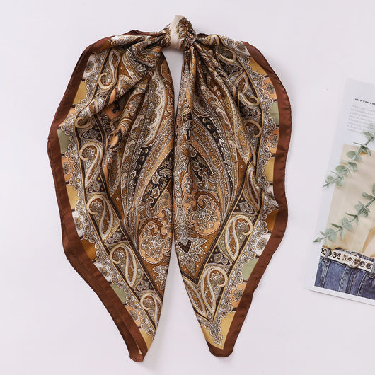 Pañuelo de Seda Estampado - Accesorio de Moda Versátil - Image 11