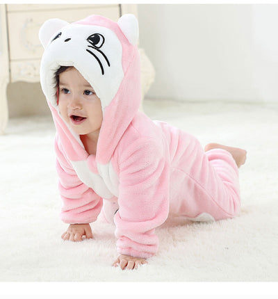 Mameluco Franela Estampado Animales para Bebé 3 Años - Ropa Otoño Europea - Image 8