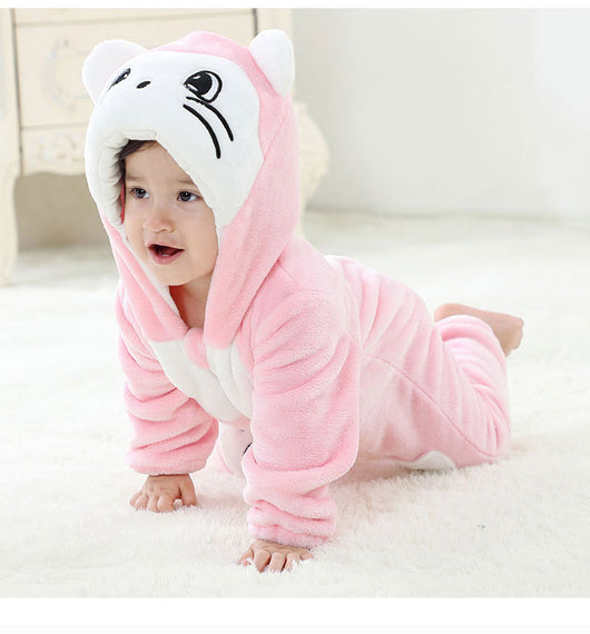Mameluco Franela Estampado Animales para Bebé 3 Años - Ropa Otoño Europea - Image 8