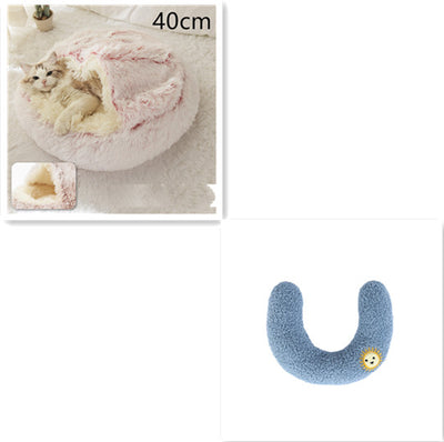 Cama 2 en 1 para Perros y Gatos - Cama Cálida de Felpa Suave Tipo Casa - Image 122
