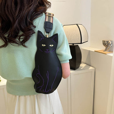 Bolsa de Pecho para Mujer con Diseño de Gatito