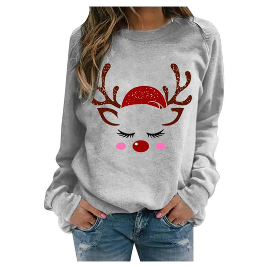 Suéter Navideño Holgado con Estampado Festivo para Mujer - Image 8
