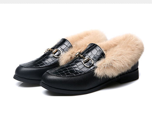 Zapatillas Planas de Algodón Cálido con Pelaje de Conejo - Image 5