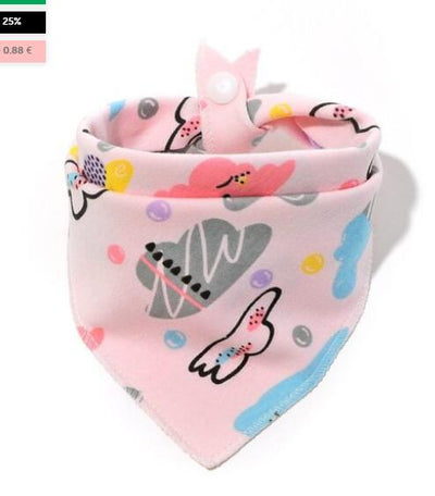 Baberos Impermeables Triangulares de Algodón con Diseños Infantiles - Image 48
