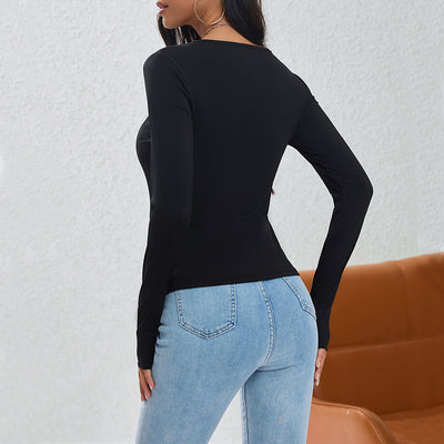 Blusa con Botones Asimétricos de Diseño Sofisticado - Image 2