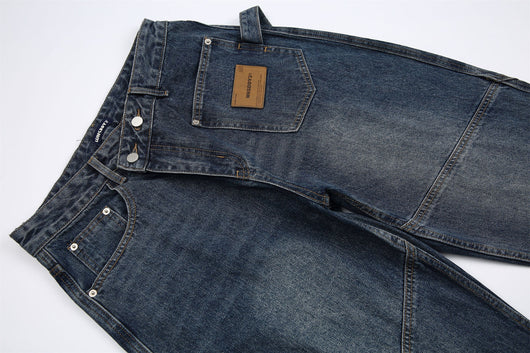 Pantalones Cargo Vaqueros Retro Lavado Pesado con Diseño de Bolsillos Oblicuos - Image 28