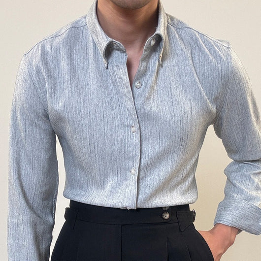 Camisa Ejecutiva de Manga Larga Estilo Británico para Hombre