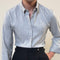 Camisa Ejecutiva de Manga Larga Estilo Británico para Hombre
