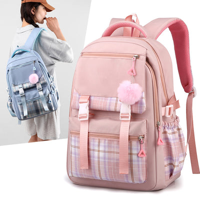 Mochila para Computadora Multicapa de Diseño Minimalista para Mujer - Image 3