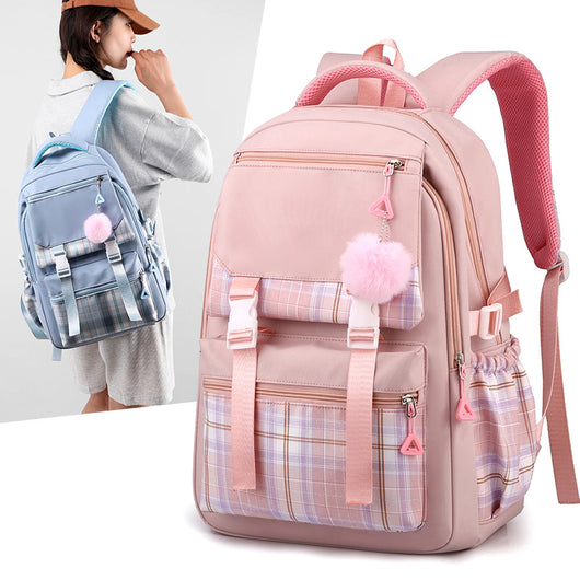 Mochila para Computadora Multicapa de Diseño Minimalista para Mujer - Image 3