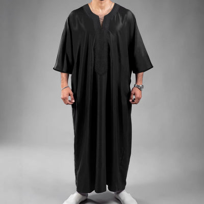 Túnica Marroquí Étnica para Hombre con Estampado Digital 3D - Image 4