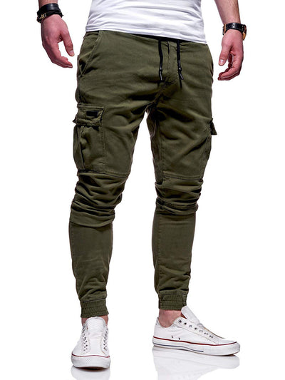 Pantalones Deportivos Hombre con Bolsillos Múltiples y Puños Ajustables - Image 5