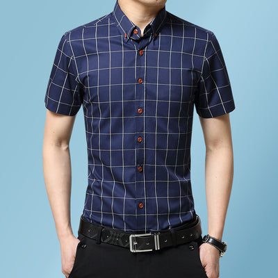 Camisa Casual de Cuadros para Hombre de Manga Corta - Image 4