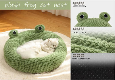 Cama para Gatos en Forma de Rana - Cueva Cómoda para Mascotas Pequeñas - Image 12