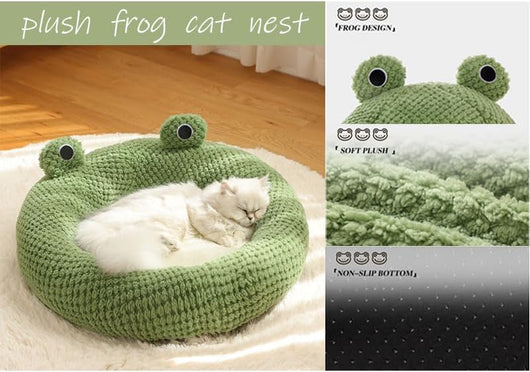 Cama para Gatos en Forma de Rana - Cueva Cómoda para Mascotas Pequeñas - Image 12