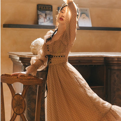 Vestido Hada Lunares Retro con Malla - Image 2