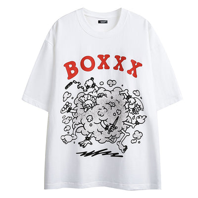 Camiseta Holgada Estampado Caricatura para Hombre - Image 2
