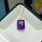 Colgante de Amatista con Broche de Oro 18K