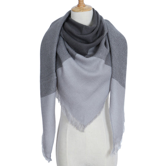 Bufanda Larga con Triángulos para Mujer - Chal Otoño Invierno - Image 45