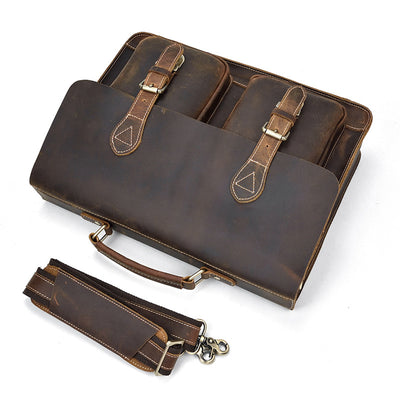Maletín de Cuero Retro para Hombre - Estilo Ejecutivo Portátil - Image 17