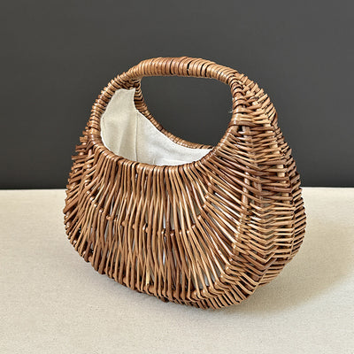 Bolsa de Tejido Ratán Vintage para Verano - Portátil y Elegante - Image 9