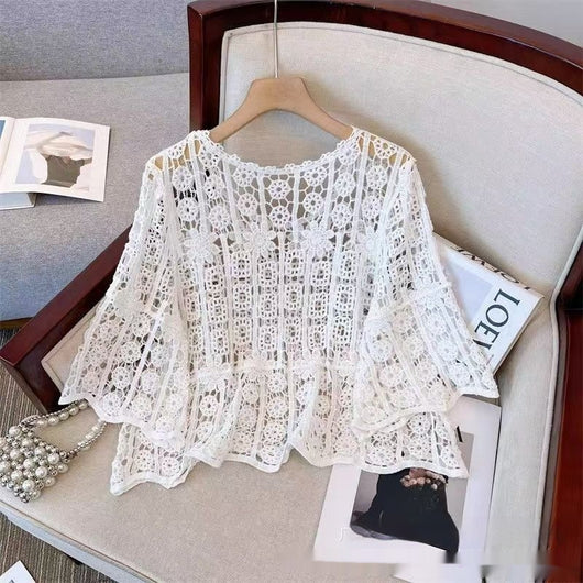Blusa de Crochet Calada para Playa - Image 8