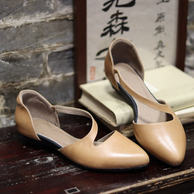Sandalias Vintage de Cuero con Punta Afilada y Diseño Hueco - Image 14