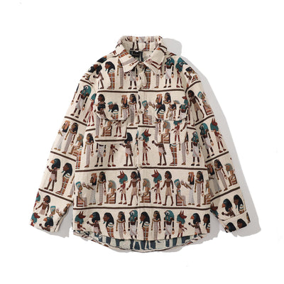 Camisa Térmica Acolchada de Lana Estampada para Hombre - Image 10