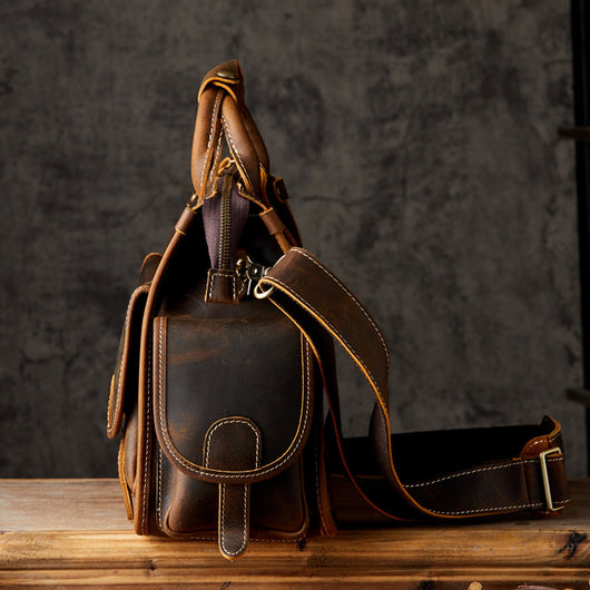 Bolso de Cuero para Hombre Estilo Cartero con Personalidad - Image 3
