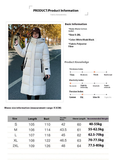 Chaqueta Acolchada de Algodón Grueso - Estilo Coreano Impermeable al Frío - Image 6